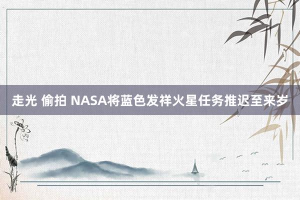 走光 偷拍 NASA将蓝色发祥火星任务推迟至来岁