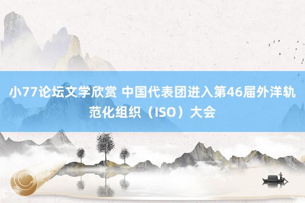 小77论坛文学欣赏 中国代表团进入第46届外洋轨范化组织（ISO）大会