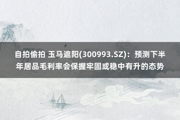 自拍偷拍 玉马遮阳(300993.SZ)：预测下半年居品毛利率会保握牢固或稳中有升的态势