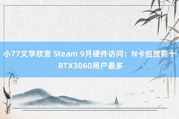 小77文学欣赏 Steam 9月硬件访问：N卡包揽前十 RTX3060用户最多