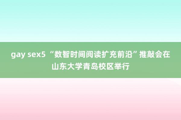 gay sex5 “数智时间阅读扩充前沿”推敲会在山东大学青岛校区举行