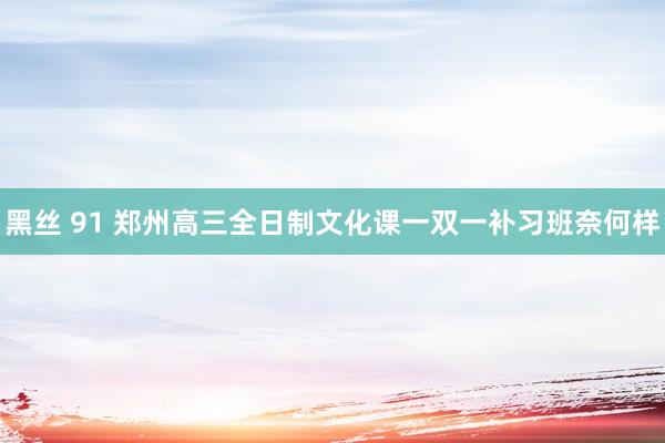 黑丝 91 郑州高三全日制文化课一双一补习班奈何样