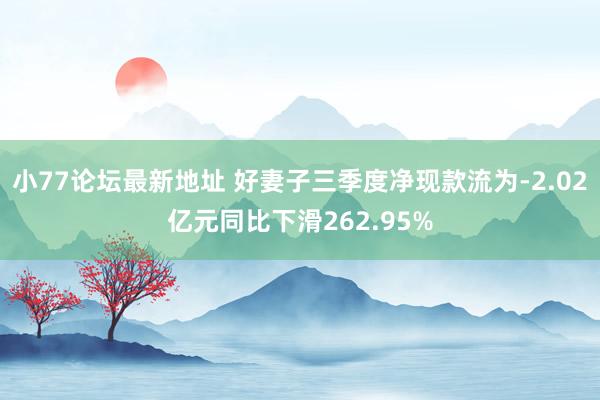 小77论坛最新地址 好妻子三季度净现款流为-2.02亿元同比下滑262.95%