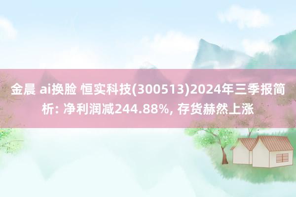 金晨 ai换脸 恒实科技(300513)2024年三季报简析: 净利润减244.88%， 存货赫然上涨