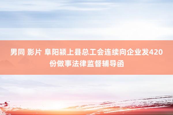 男同 影片 阜阳颍上县总工会连续向企业发420份做事法律监督辅导函