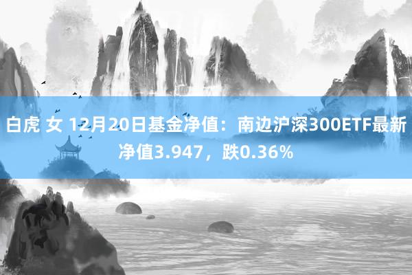 白虎 女 12月20日基金净值：南边沪深300ETF最新净值3.947，跌0.36%