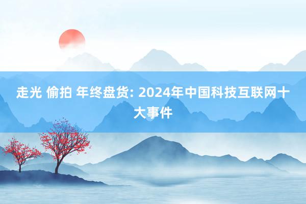 走光 偷拍 年终盘货: 2024年中国科技互联网十大事件