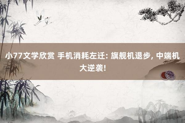 小77文学欣赏 手机消耗左迁: 旗舰机退步， 中端机大逆袭!