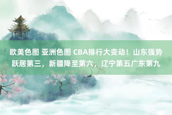 欧美色图 亚洲色图 CBA排行大变动！山东强势跃居第三，新疆降至第六，辽宁第五广东第九